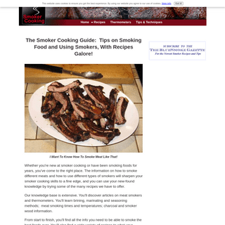 Smoker Cooking - Tips, Tools and Recipes For Smoking Delicious Meat