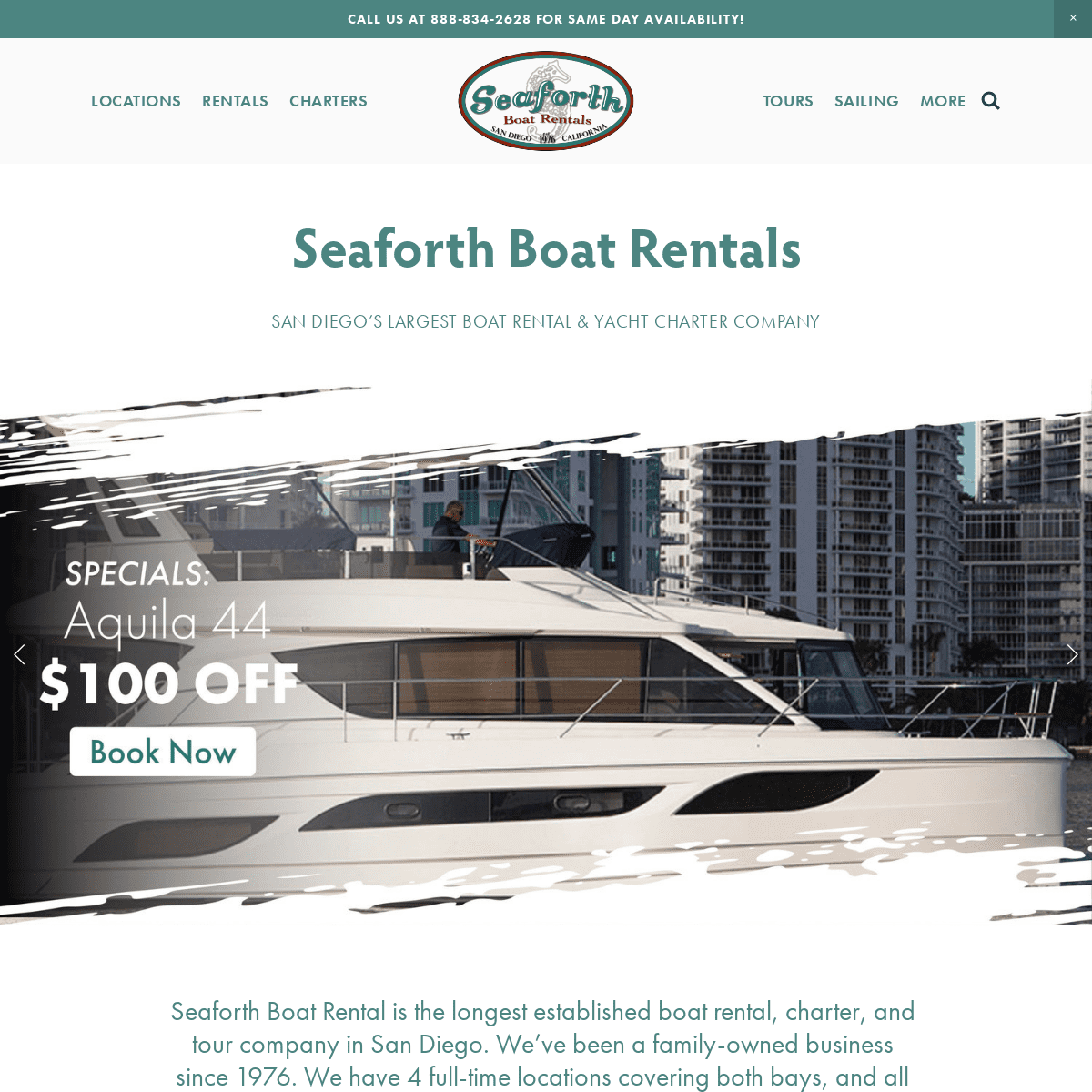 Seaforth Boat Rentals | Powerboats, Sailboats, Yachts, & Jetskis