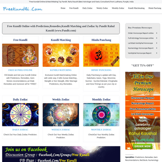 Free Kundli Online with Predictions & Remedies by Rahul Kaushl
