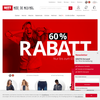 Versandhaus WITT WEIDEN: Online Shop für Mode & Wäsche
