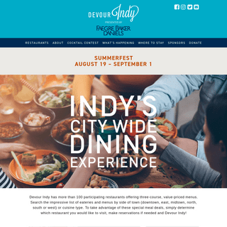 DEVOUR INDY | Indy's City Wide Dining Experience