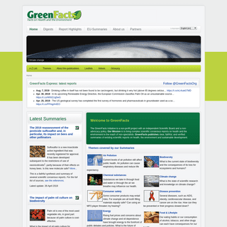 GreenFacts - Facts on Health and the Environment