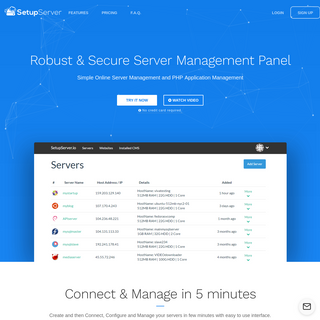 SetupServer | FREE Virtual Private Server (VPS) Management