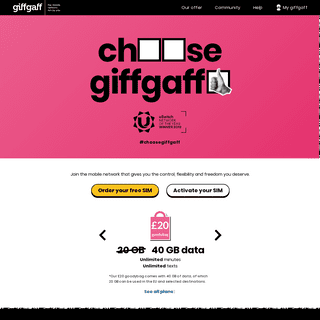 Mobile Phone and SIM Card Deals | giffgaff
