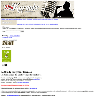 Karaoke » Podkłady muzyczne audio » Podkłady pod karaoke dla zespołów i wokalistów