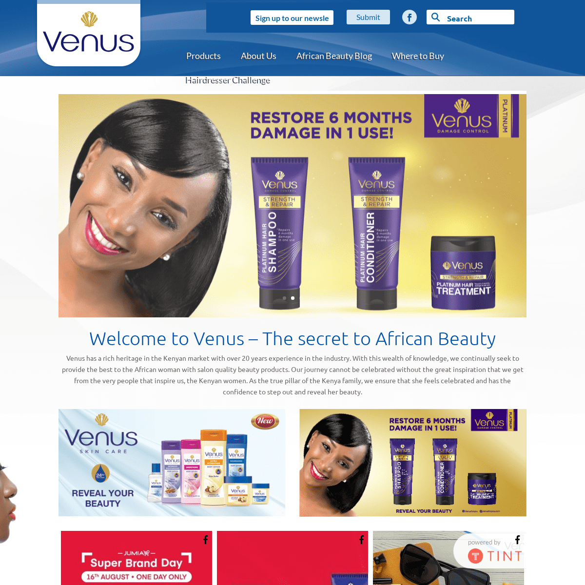 Welcome to Venus East Africa – The secret to African Beauty