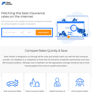 Rate Fetcher Online Insurance Rates