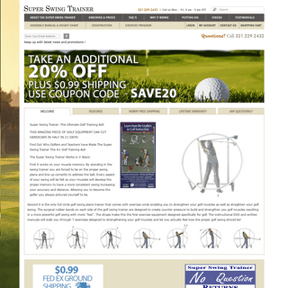 Golf Swing Training Aids From Super Swing Trainer
