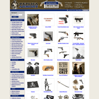 Replica Armory: Historic Replica Guns-Prop Guns-Blank Guns