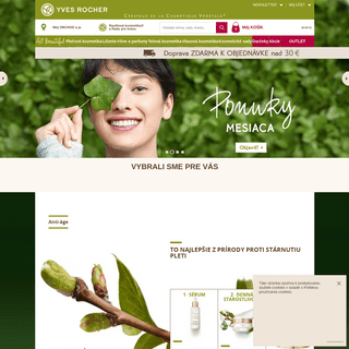 Yves Rocher, internetový predaj kozmetických výrobkov na tvár a telo, parfumov a líčenia. Kozmetika Yves Rocher pre prírodnú krá
