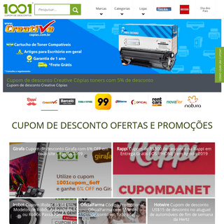 Cupom de desconto → Cupom promocional de descontos | 1001Cupomdedescontos.com.br
