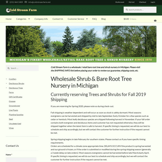 Wholesale Shrub & Bare Root Tree Nursery in Michigan | Cold Stream Farm