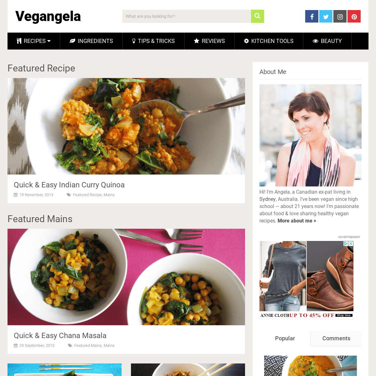 Vegan Recipes - Quick, Easy & Healthy! - Vegangela