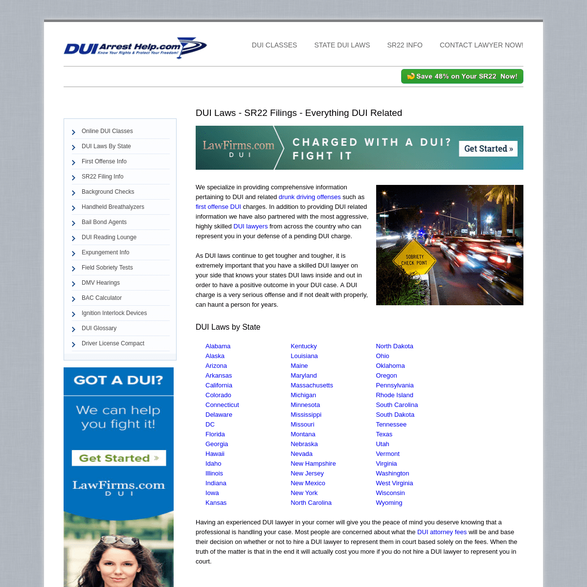 Complete Drunk Driving Information - DuiArrestHelp.com