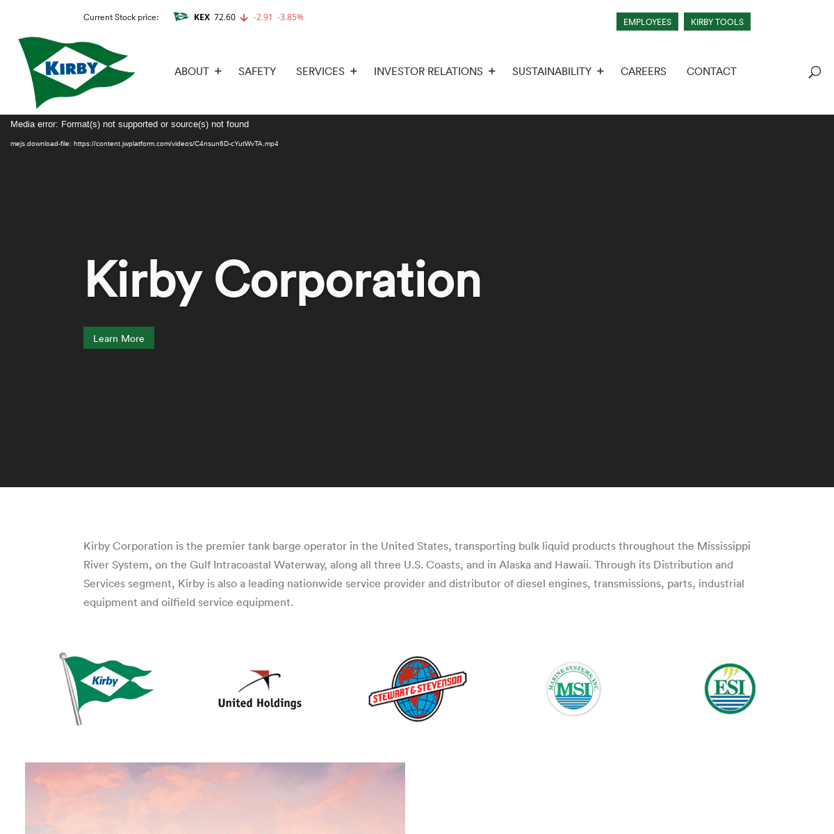 Kirby Corporation | Marine Transportation | Distribution & Services