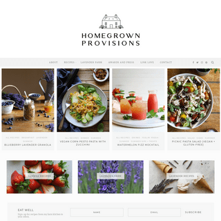 Homegrown Provisions - Recipes from my lavender farm with a focus on seasonal ingredients and plant-based eating.