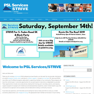 Welcome to PSL Services/STRIVE | PSL Services/STRIVE