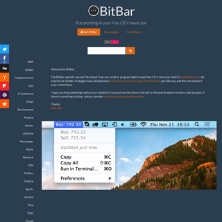 BitBar - Put anything in your Mac OS X menu bar
