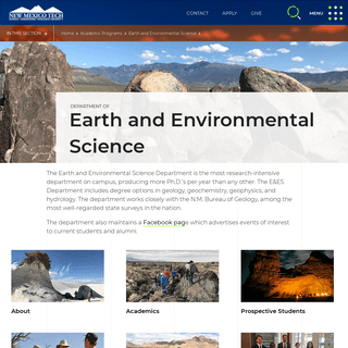 Earth and Environmental Science: New Mexico Tech
