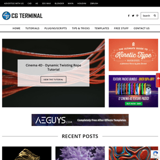 CG Terminal - Tutorials, Plugins, Scripts, Tips & Tricks, 3D Models & more
