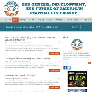 The Growth of a Game | Building American Football in Europe | Equipment, Camps, Content