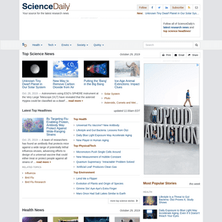 ScienceDaily- Your source for the latest research news