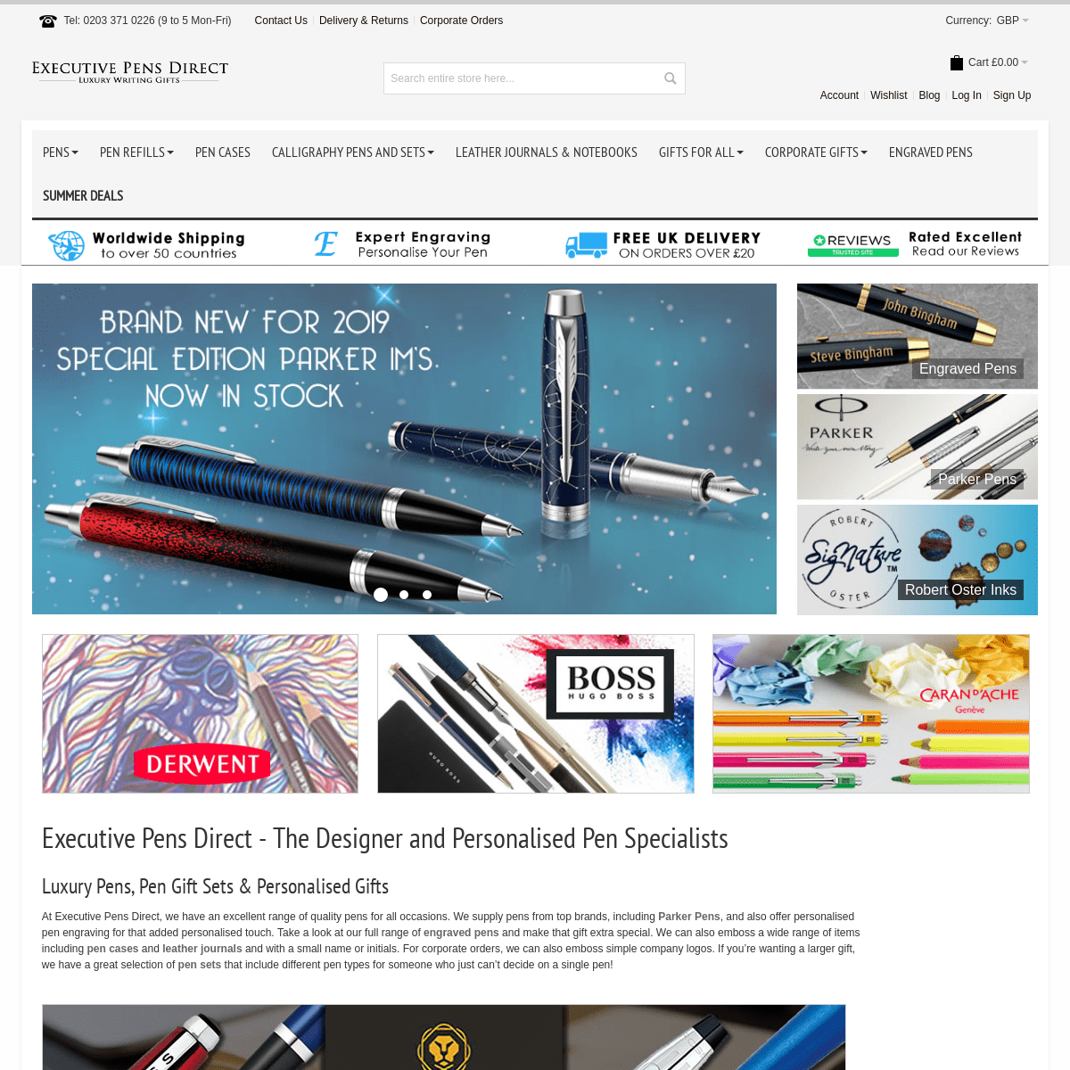 Executive Pens Direct | Quality Designer and Personalised Pens