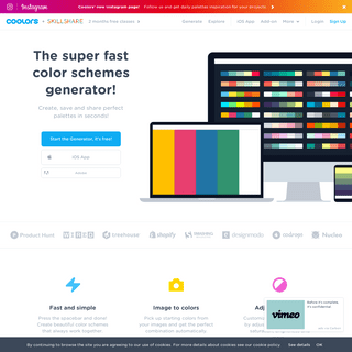 Coolors.co - The super fast color schemes generator