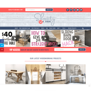 Furniture Plans & Affordable DIY Woodworking Projects - Shanty 2 Chic