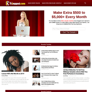 Kingged.com - Personal Finance Site with Kinglike Content on Making, Growing & Saving Money