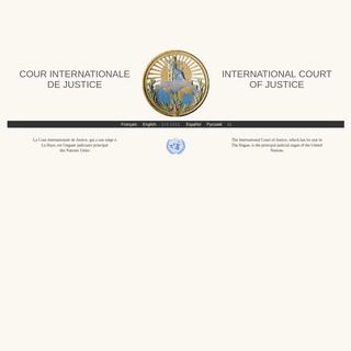 Cour internationale de Justice - International Court of Justice | International Court of Justice