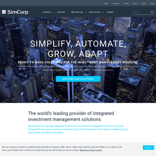 Integrated investment management solutions | SimCorp