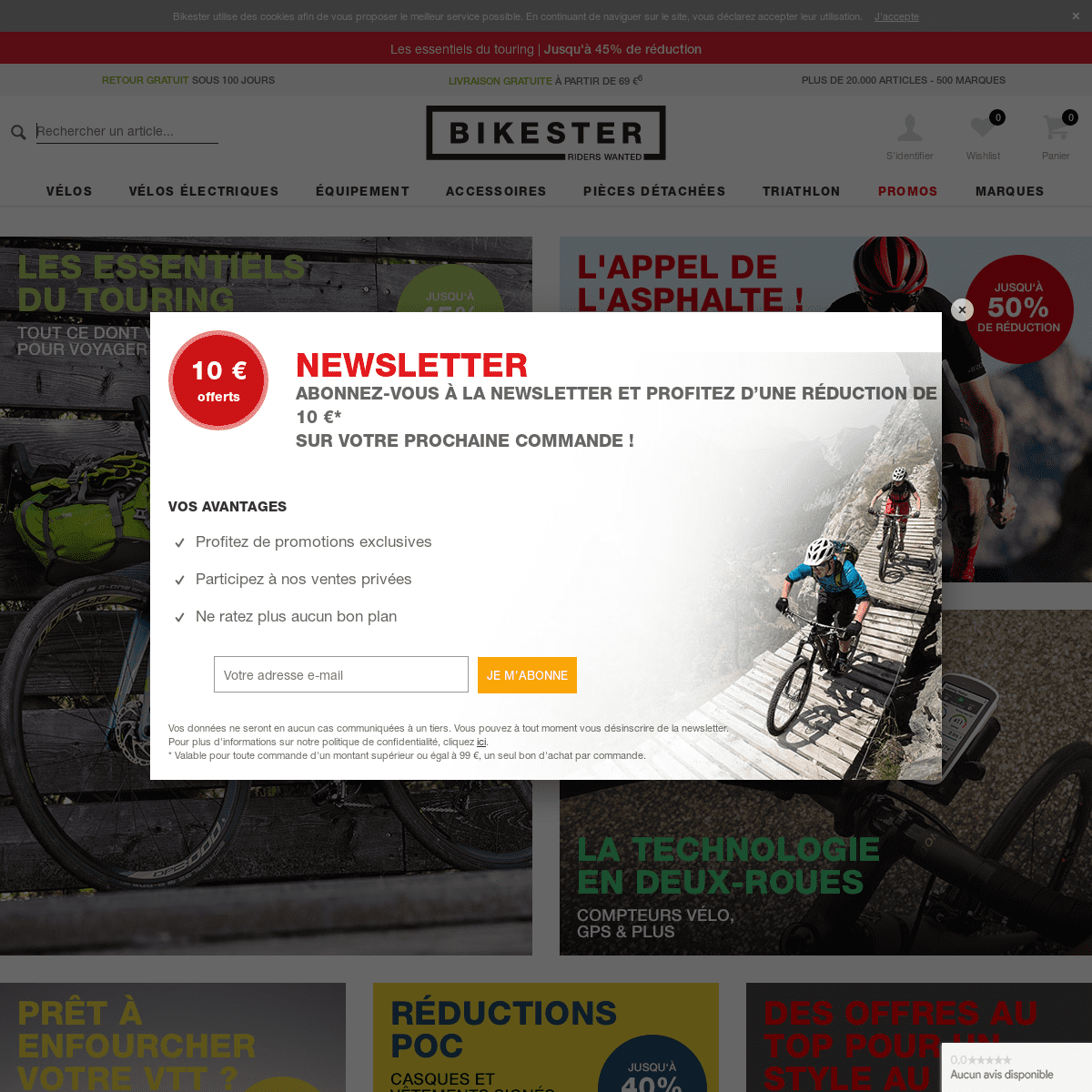 Boutique vélo & matériel en ligne Bikester France