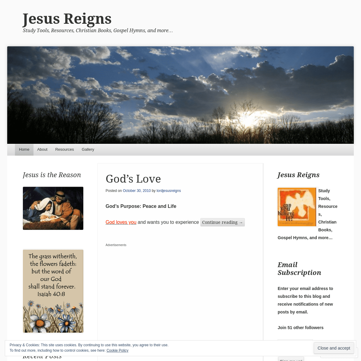 Jesus Reigns | Study Tools, Resources, Christian Books, Gospel Hymns, and more…