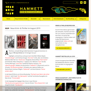 Hammett-Krimibuchhandlung Berlin: Neue Krimis und Thriller, Krimi-Antiquariat