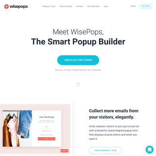 Intelligent Website Popups | Exit Popups | WisePops