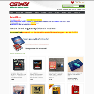 Gateway3ds/R5SDHC UK Official Reseller Store - Buy Gateway 3DS | R5 SDHC | SKY3DS 3DS FLASHCARTS from Gateway-3DS.net!