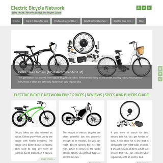 Electric Bicycle Network - Ebike Prices | Reviews | Specs and Buyers Guide!