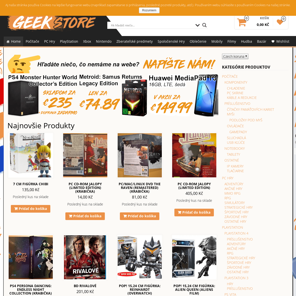 Geek Store – Váš Geek pre Hry, Filmy a Počítače