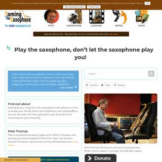 Taming The Saxophone- a much better saxophone site