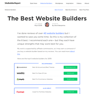 The Top 6 Website Builders for 2019 [40+ Reviewed] 