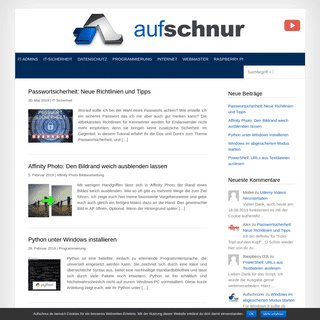 A complete backup of aufschnur.de