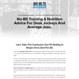Say No To Broscience | No-BS Fitness Advice For Desk Jockeys