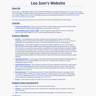 Leo Izen's Website
