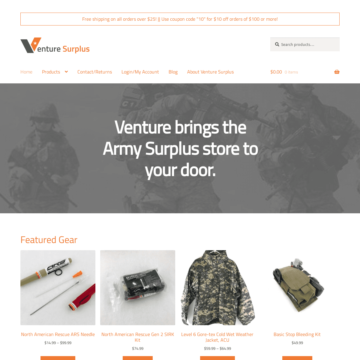 Army Surplus - Genuine Issue, FAST Delivery from Venture