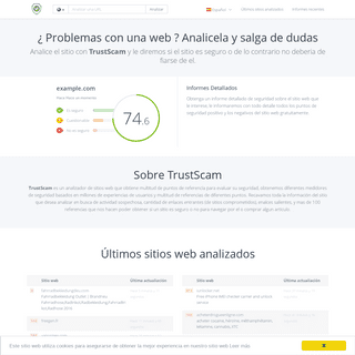 TrustScam | Analice si un sitio web es seguro para realizar compras o navegar