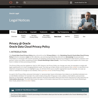 Oracle Marketing Cloud and Data Cloud Privacy Policy - Oracle