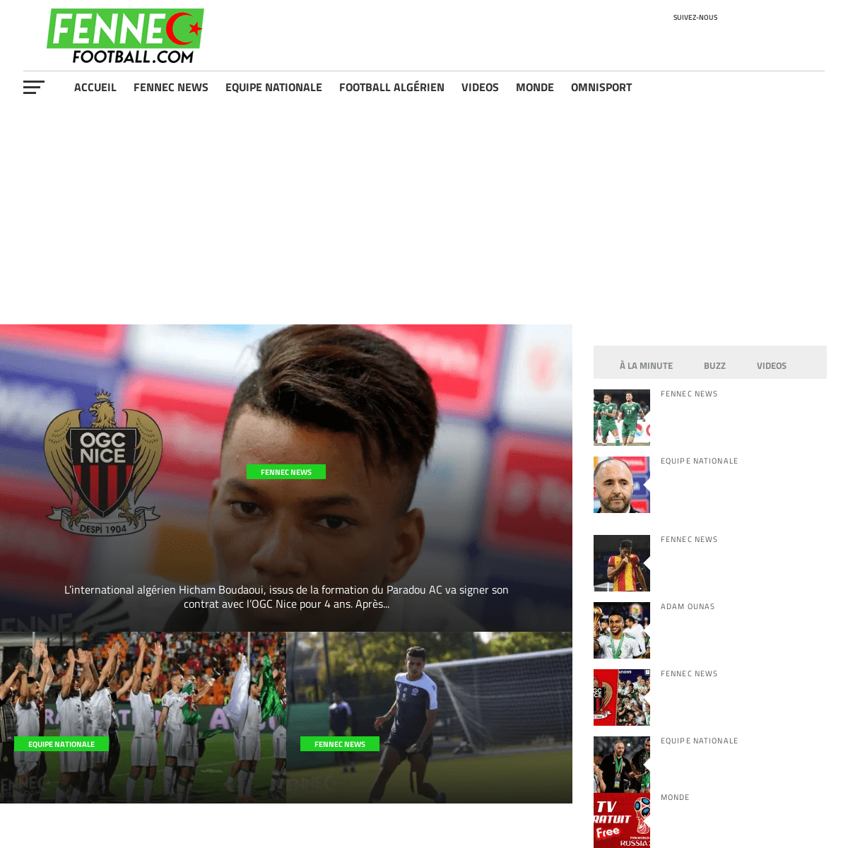 Fennec Football : L'actualité du football en Algérie et de l'équipe nationale