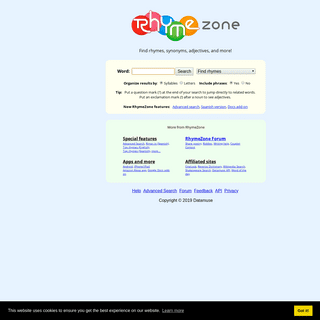 A complete backup of rhymezone.com