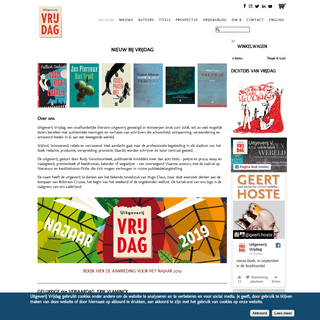 Welkom | Uitgeverij Vrijdag | Welkom bij Uitgeverij Vrijdag - literaire fictie, non-fictie, beeldromans en kinderboeken. 
